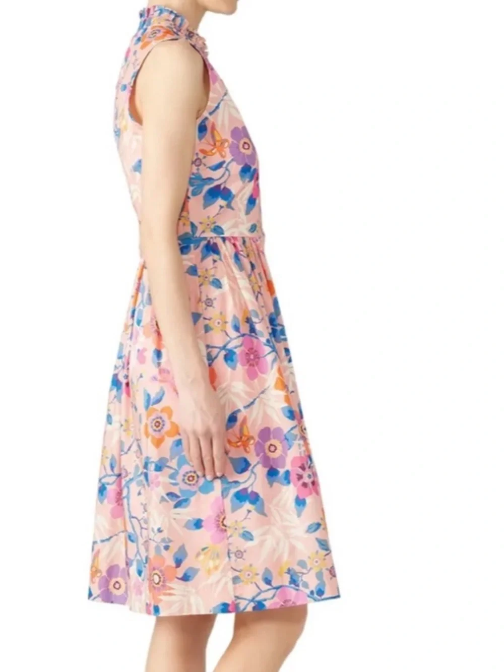 J. Crew Liberty Fabric Pavilion Pink Floral Midi Dress